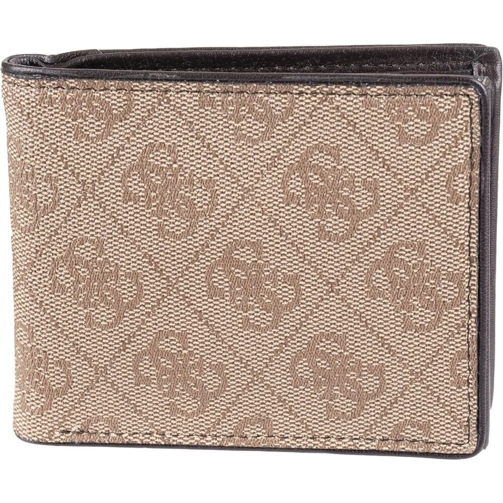 🆕Men's Brown/Brown Logo Imported Leather Pass Case Wallet